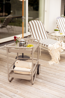 Arts lounger Soft White/Yellow Stripes