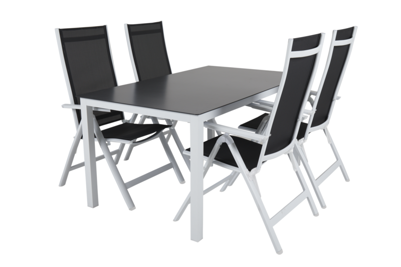 Rana dining table White/black