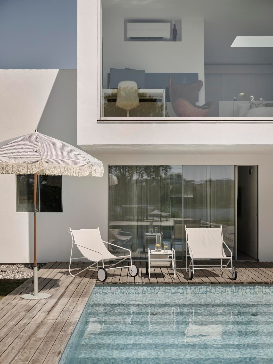 Gatsby parasol Grey Stripe