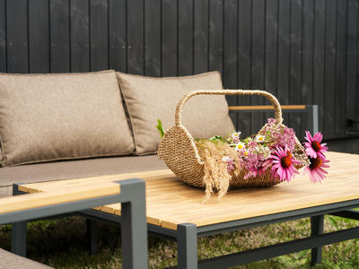 Cap set Anthracite/Brown