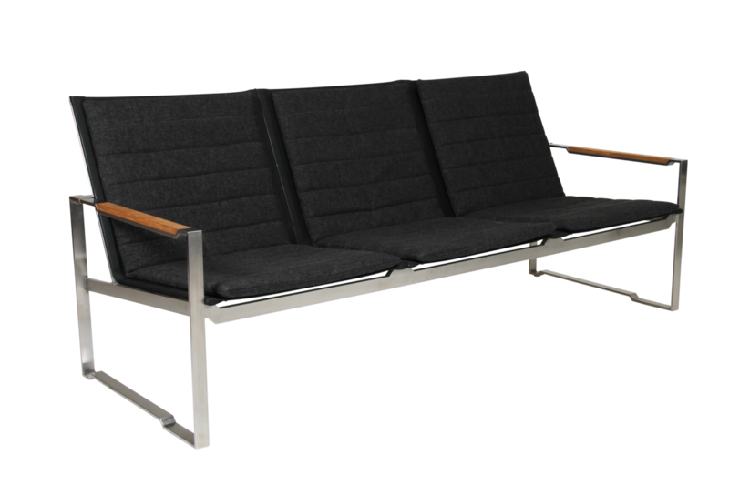 Gotland 3-seater sofa Grey/black