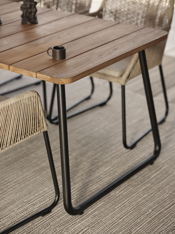 Nolli dining table Black/teak