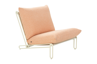 Blixt lounge chair Pearl White/Teddy Orange