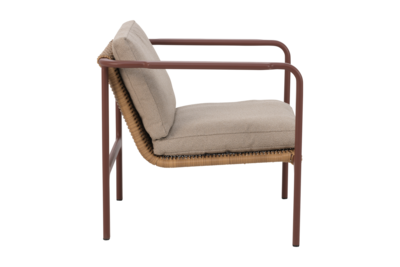 Motty armchair Zin Red/Teddy Beige