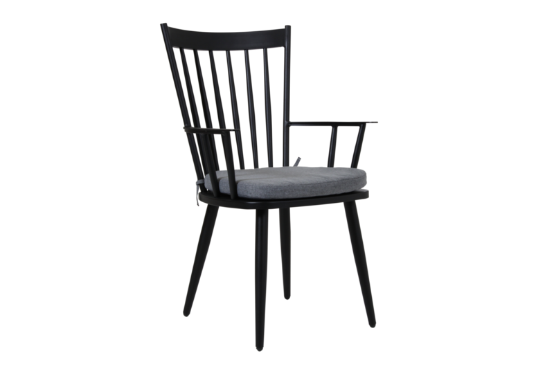 Alvena armchair Black/grey