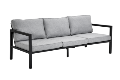 Belfort 3-seater sofa Black/Pearl grey