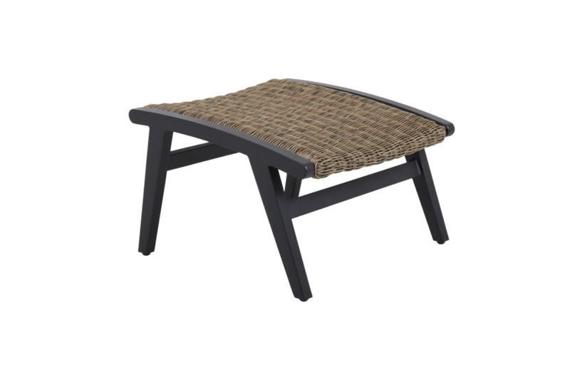 Kira footstool Black/rustic