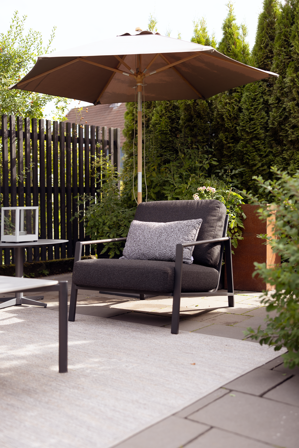 Lyra armchair Black/Teddy Black