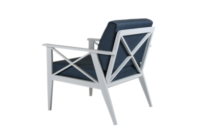 Sottenville armchair White/Midnight blue