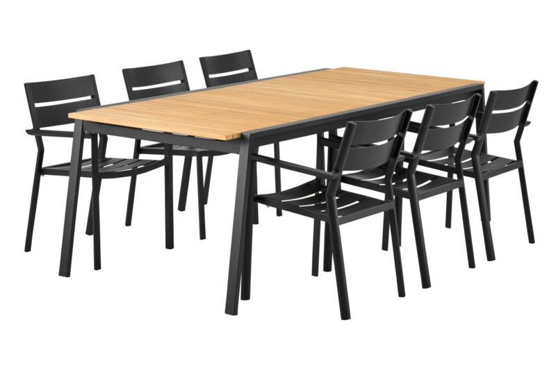 Naos dining table Black/teak