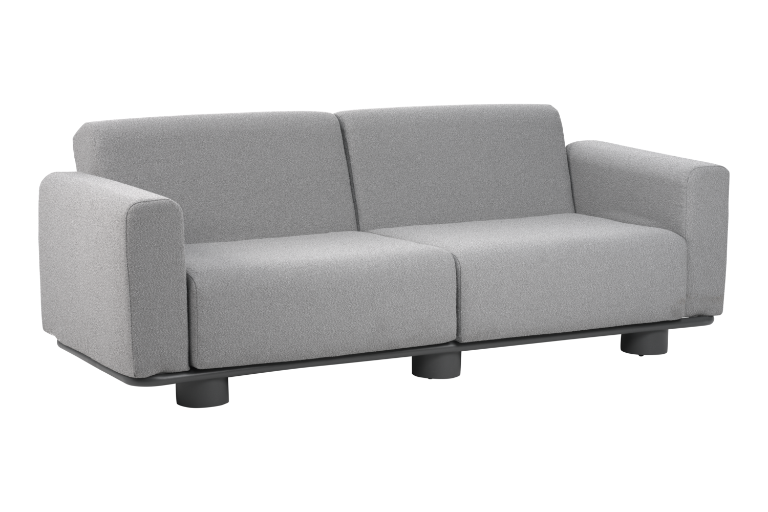 Bolster 2,5-seater sofa Anthracite/Teddy Grey