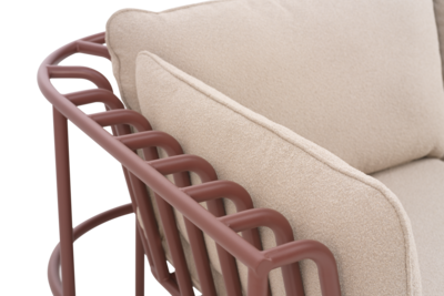 Collier armchair Zin Red/Teddy Beige