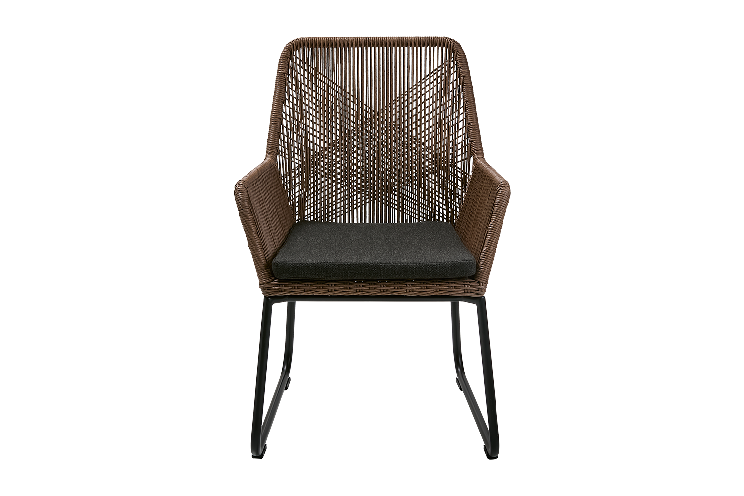 Midway armchair Natural colored/black