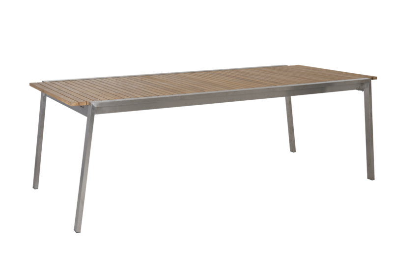 Naos dining table Stainless steel/teak