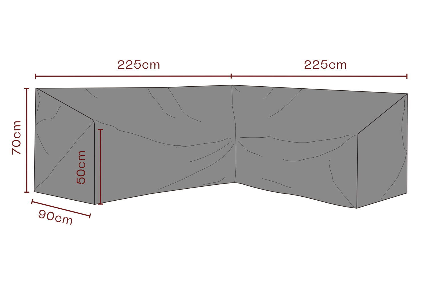 Furniture cover corner sofa Black -  Water proof