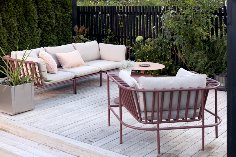 Collier corner Zin Red/Teddy Beige