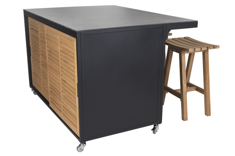 Fornax outdoor Kitchen Black/teak