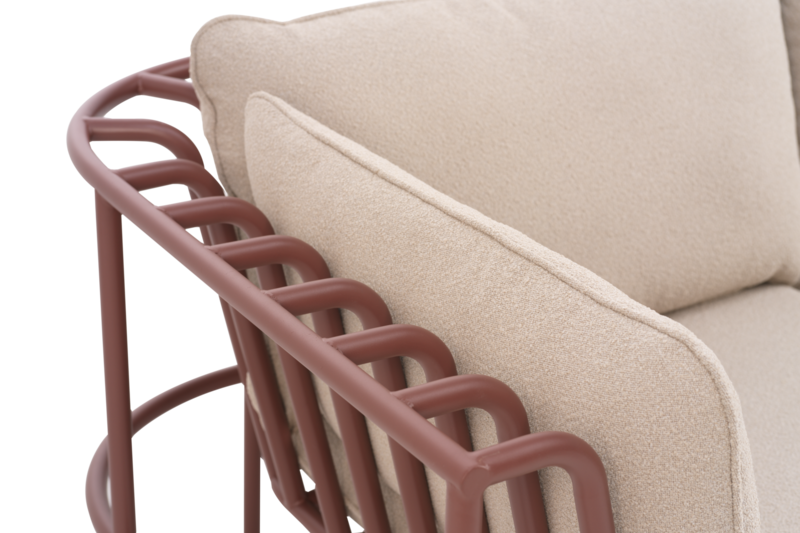 Collier armchair Zin Red/Teddy Beige