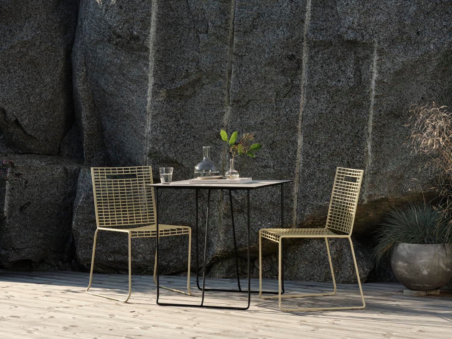 Laminate table top Beige/terrazzo