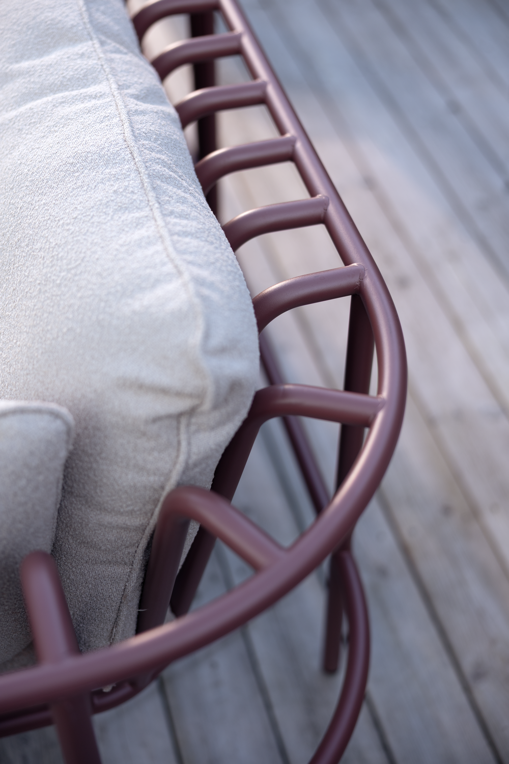 Collier corner Zin Red/Teddy Beige