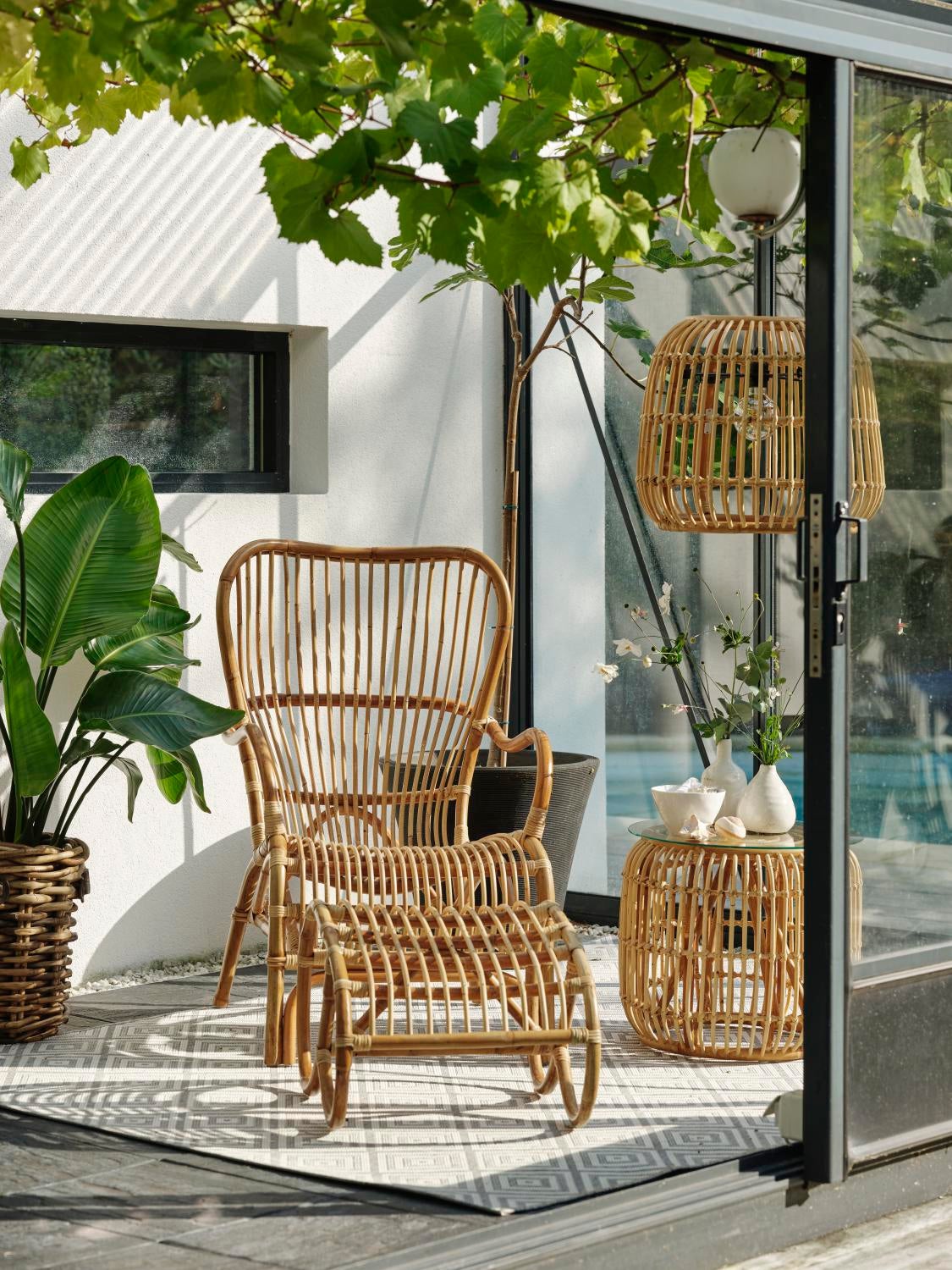 Vallda armchair Natural color