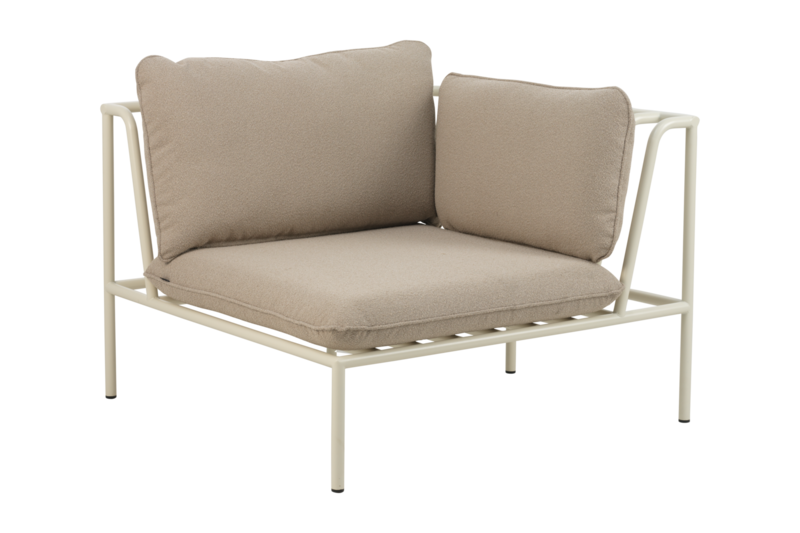 Collier corner Pearl White/Teddy Beige