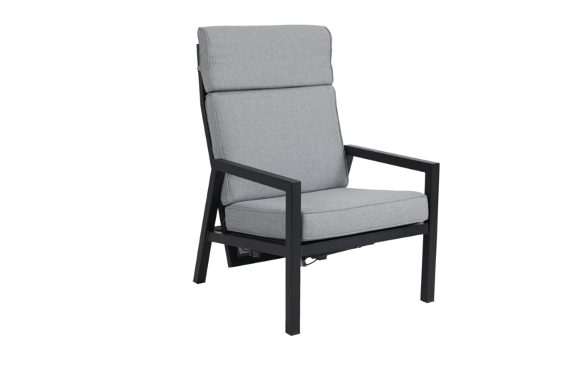 Belfort position armchair Black/Pearl grey