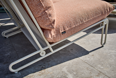 Blixt lounge chair Pearl White/Teddy Orange