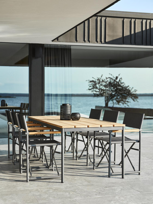 Nox dining table Anthracite/Teak