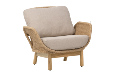 Lily armchair Twist Straw/Plush Wheat