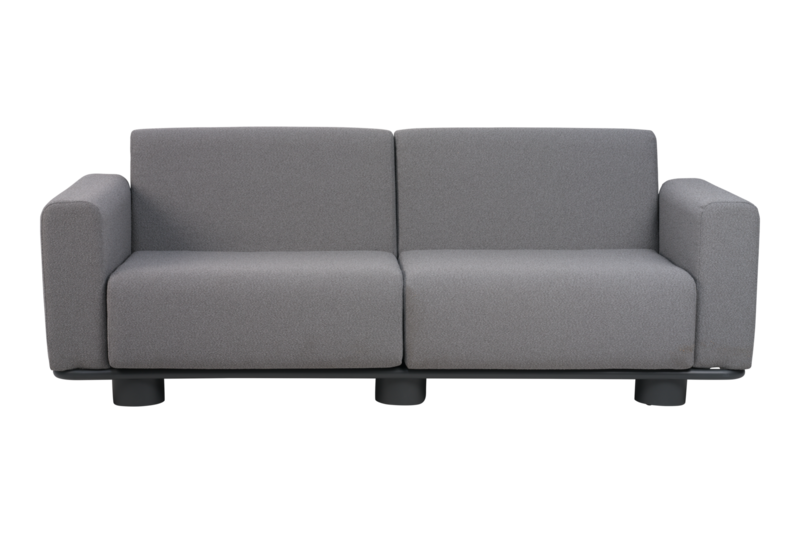 Bolster 2,5-seater sofa Anthracite/Teddy Grey