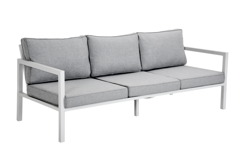 Belfort 3-seater sofa White/Pearl grey
