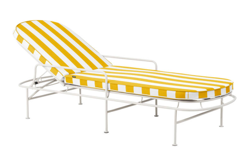 Arts lounger Soft White/Yellow Stripes