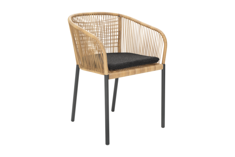 Delta armchair Anthracite/Teddy Black