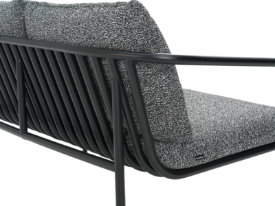 Bendt 2-seater sofa Black/Teddy Ant