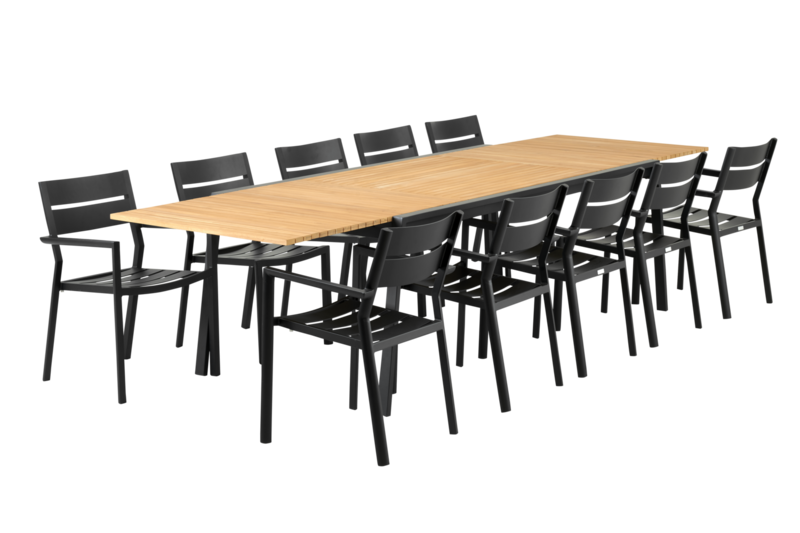 Naos dining table Black/teak