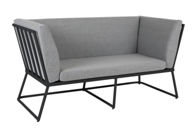 Vence 2-seater sofa Black/Pearl grey