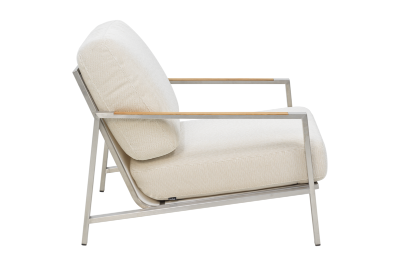 Naos armchair Stainless Steel/Dot Beige