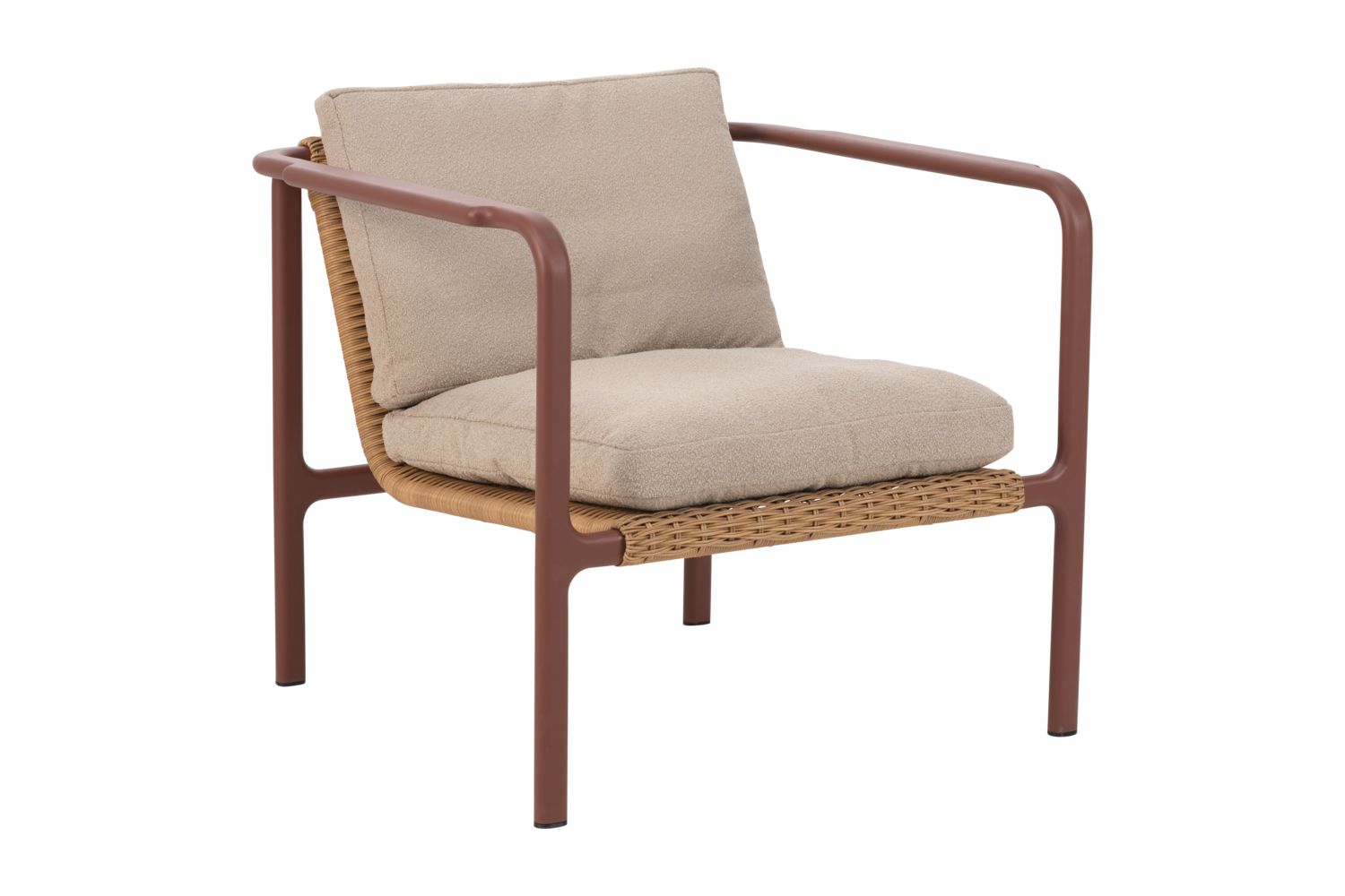 Motty armchair Zin Red/Teddy Beige