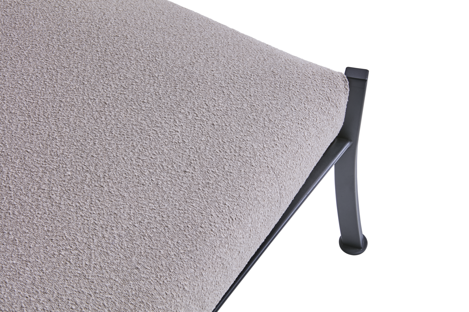 Delux ottoman Black/Teddy Beige