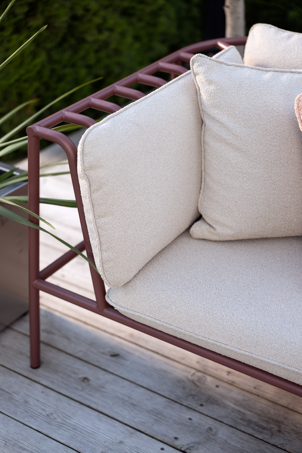 Collier corner Zin Red/Teddy Beige