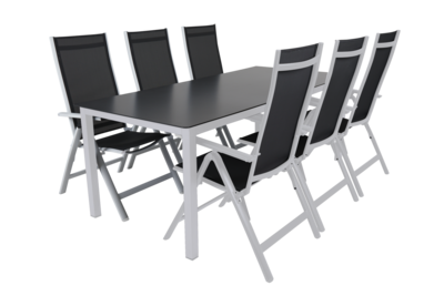 Rana dining table White/black