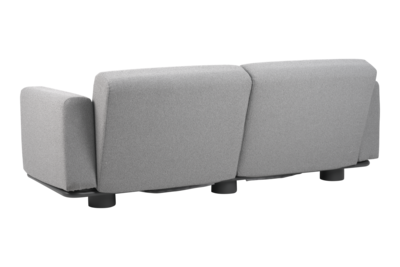 Bolster 2,5-seater sofa Anthracite/Teddy Grey