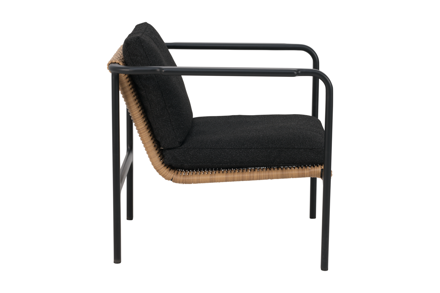 Motty armchair Black/Teddy Black