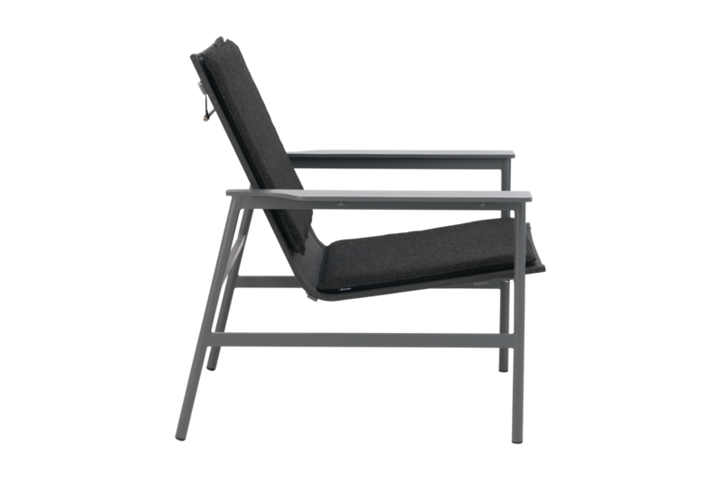 Soro lounge chair Anthracite/Teddy Black