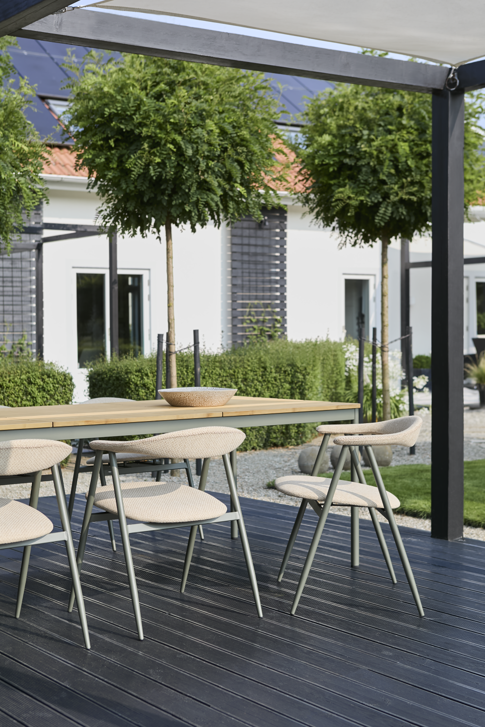 Nox dining table Nordic Green/Bamboo