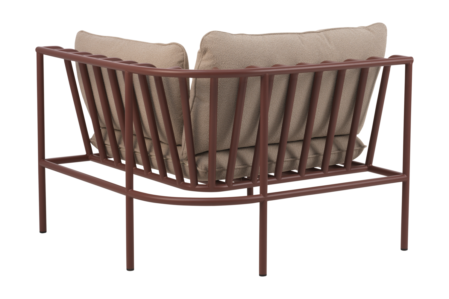 Collier corner Zin Red/Teddy Beige