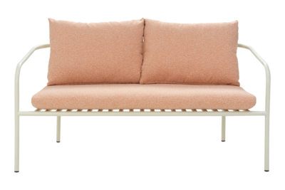 Bendt 2-seater sofa Pearl White/Teddy Orange