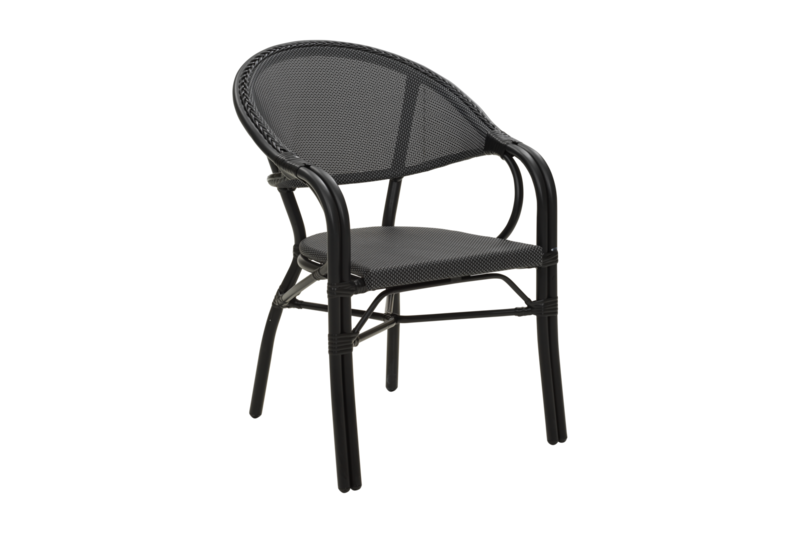 Parterre armchair Black/black