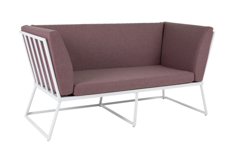 Vence 2-seater sofa White/Peony
